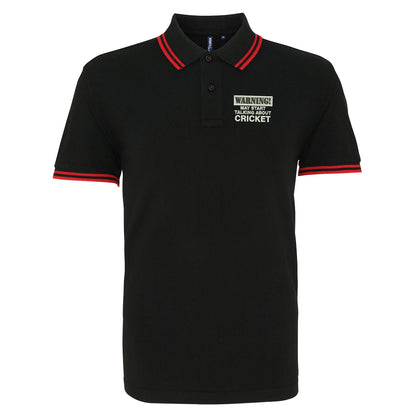 Warning May Start Talking About Cricket Polo Shirt