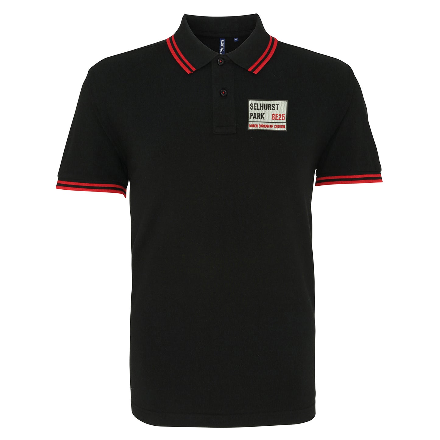 Selhurst Park SE25 Embroidered Tipped Polo Shirt