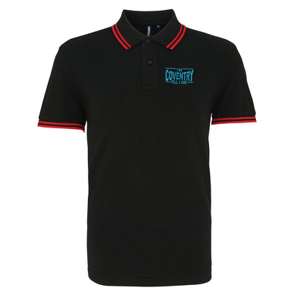 I'm Coventry Till I Die Embroidered Tipped Polo Shirt