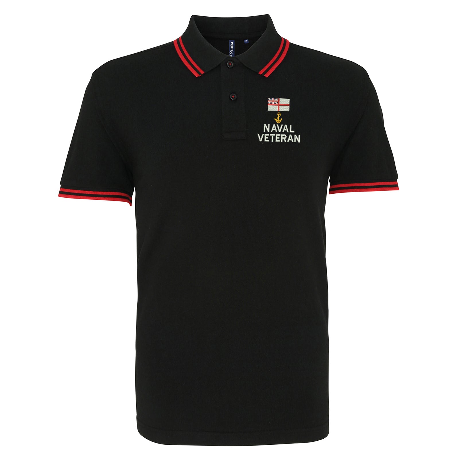 White Ensign Naval Anchor Veteran Polo Shirt