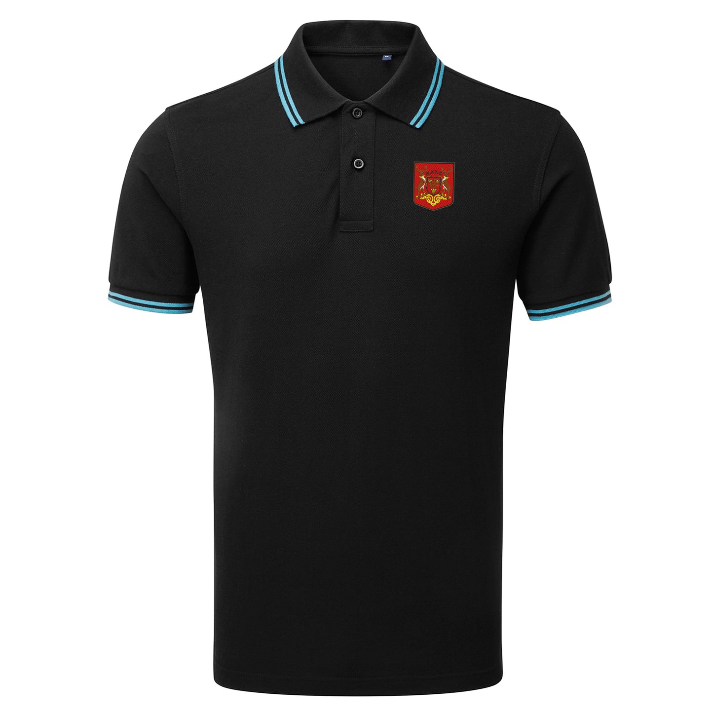 Retro Forest 1970 Shield Embroidered Tipped Polo Shirt