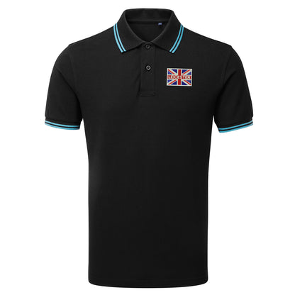 Leicester Coloured Embroidered Union Jack Tipped Polo Shirt