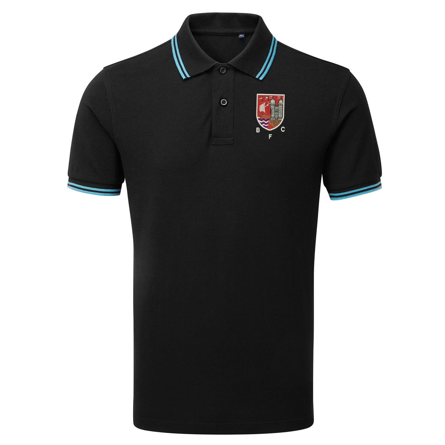 Retro Bristol Rugby 1980s Embroidered Tipped Polo Shirt