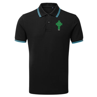 Retro Celtic 1888 Embroidered Tipped Polo Shirt