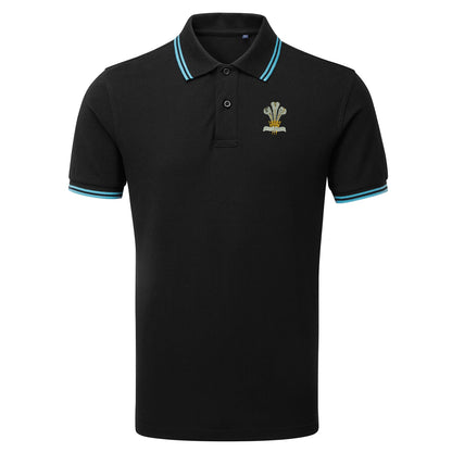 Royal Regiment of Wales Embroidered Tipped Polo Shirt