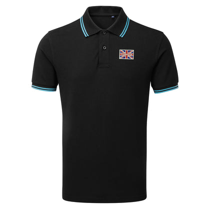 Cambridge Coloured Union Jack Tipped Polo Shirt