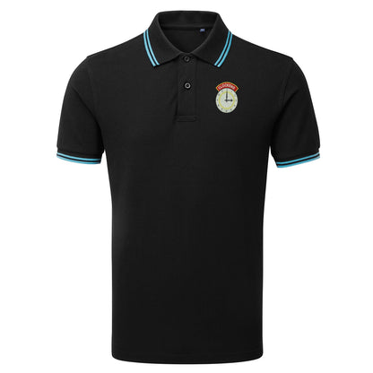 Clockend Embroidered Tipped Polo Shirt