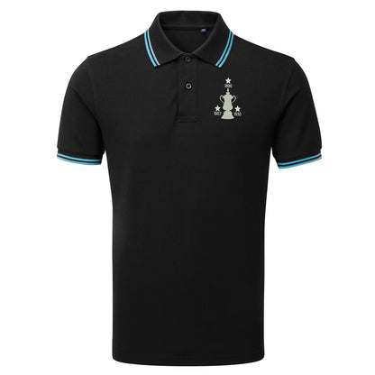 Retro Sheff Wed Three Time Cup Winners Embroidered Tipped Polo Shirt