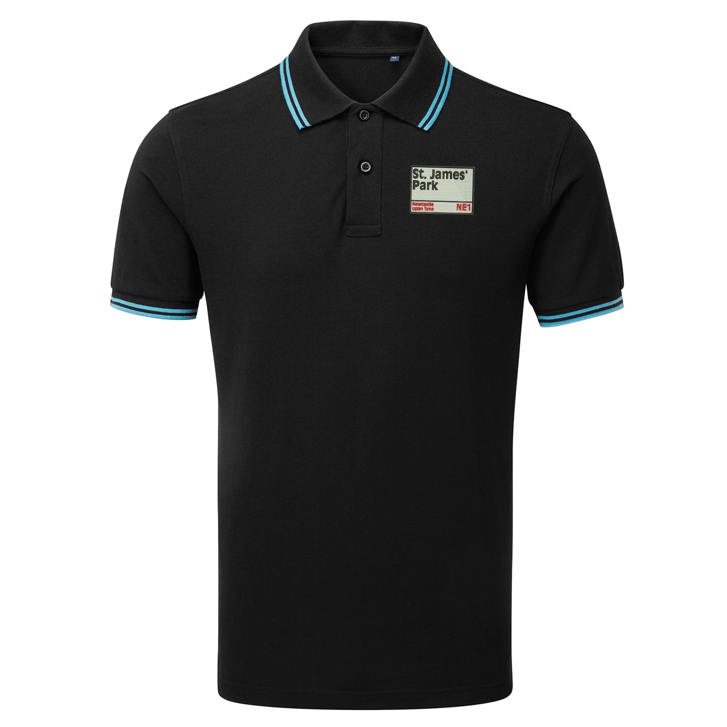 St James' Park NE1 Embroidered Tipped Polo Shirt