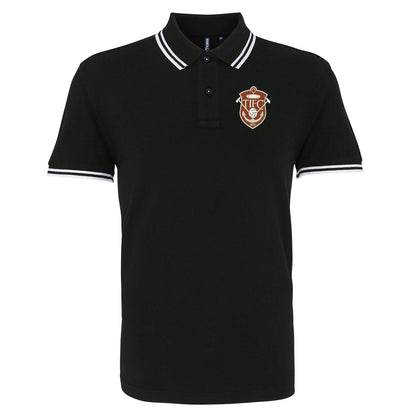 Retro Thames Ironworks FC Embroidered Tipped Polo Shirt
