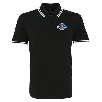 Sky Blues Keep The Faith Embroidered Tipped Polo Shirt