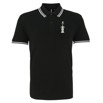 Retro Coventry FA Cup Winners Embroidered Tipped Polo Shirt