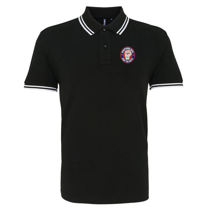 Northern Soul Keep The Faith Embroidered Tipped Polo Shirt