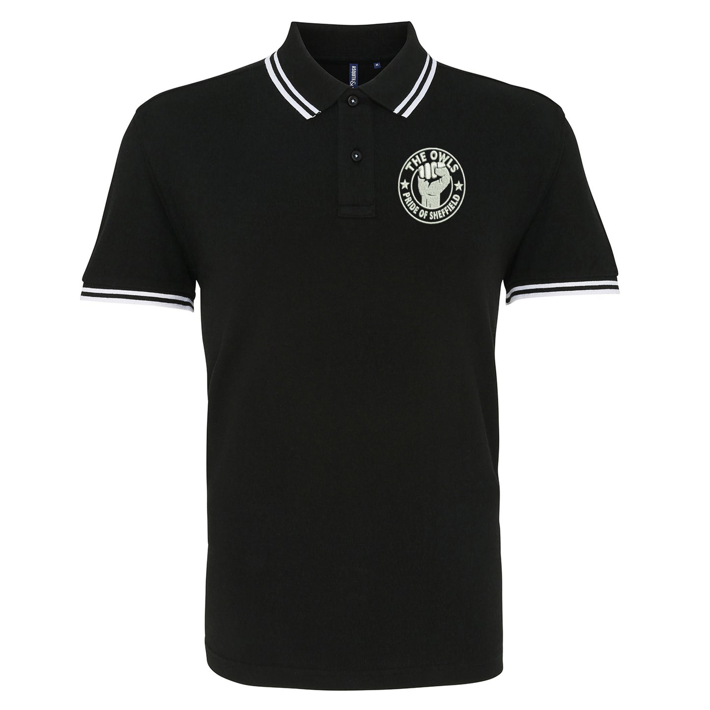 The Owls Pride of Sheffield Embroidered Tipped Polo Shirt
