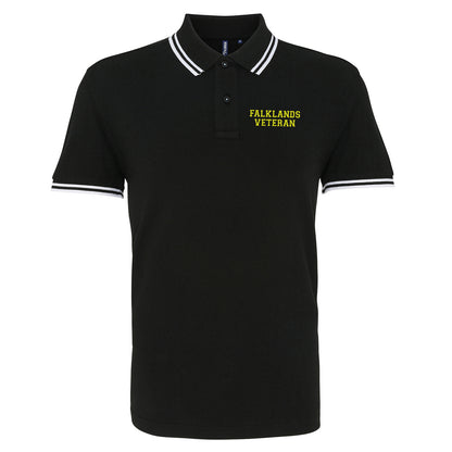 Falklands Veteran Embroidered Tipped Polo Shirt