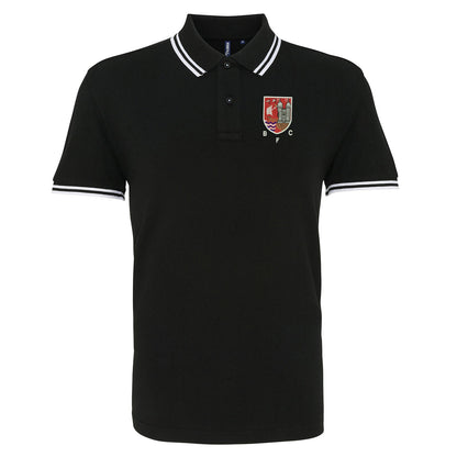 Retro Bristol Rugby 1980s Embroidered Tipped Polo Shirt