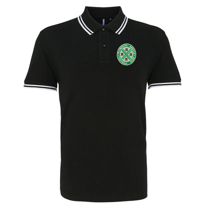 Retro Plymouth 1911 Embroidered Tipped Polo Shirt