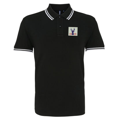 Retro Ross County 1929 Embroidered Tipped Polo Shirt