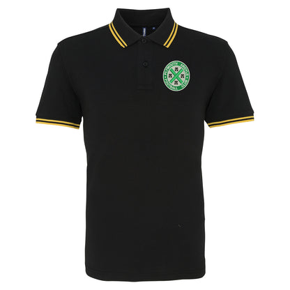 Retro Plymouth 1911 Embroidered Tipped Polo Shirt