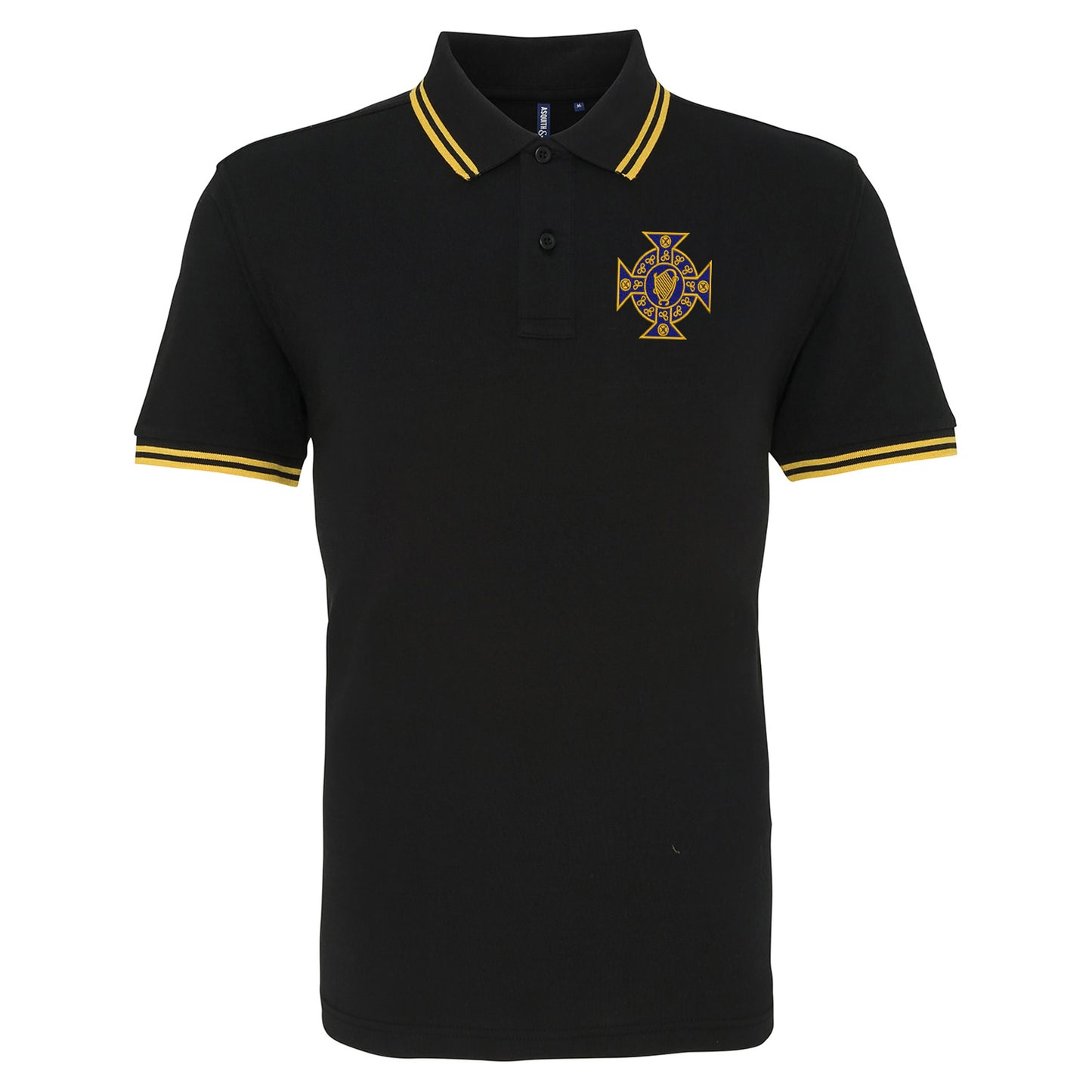 Retro Northern Ireland 1882 Embroidered Tipped Polo Shirt