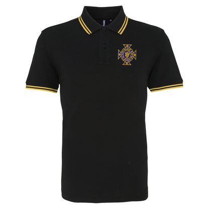 Retro Northern Ireland 1882 Embroidered Tipped Polo Shirt