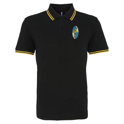 Retro Bristol Rovers 1933 Embroidered Tipped Polo Shirt