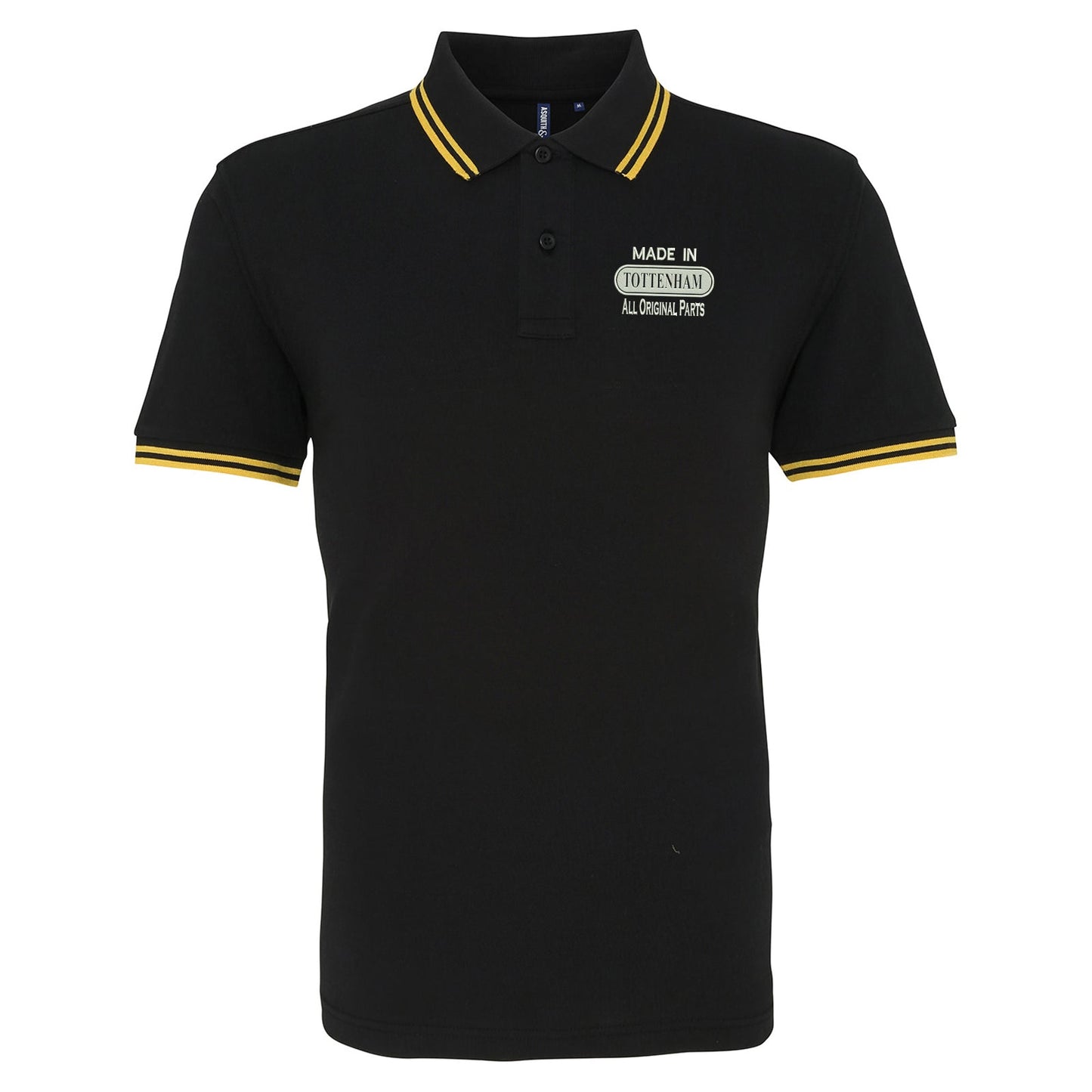 Made in Tottenham All Original Parts Embroidered Tipped Polo Shirt