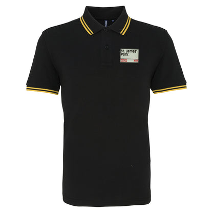 St James' Park NE1 Embroidered Tipped Polo Shirt