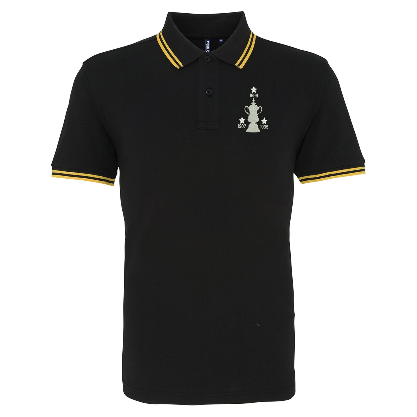 Retro Sheff Wed Three Time Cup Winners Embroidered Tipped Polo Shirt