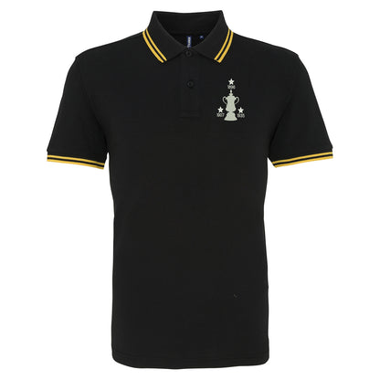 Retro Sheff Wed Three Time Cup Winners Embroidered Tipped Polo Shirt