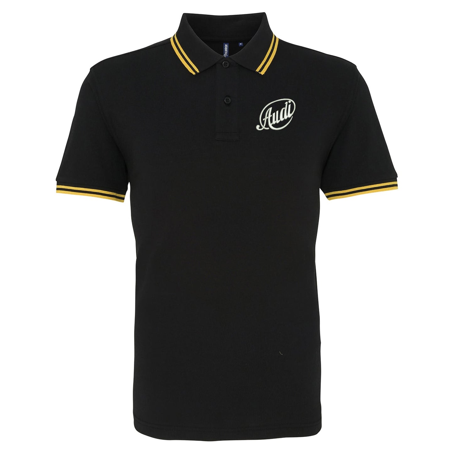 Retro Audi 1909 Embroidered Tipped Polo Shirt