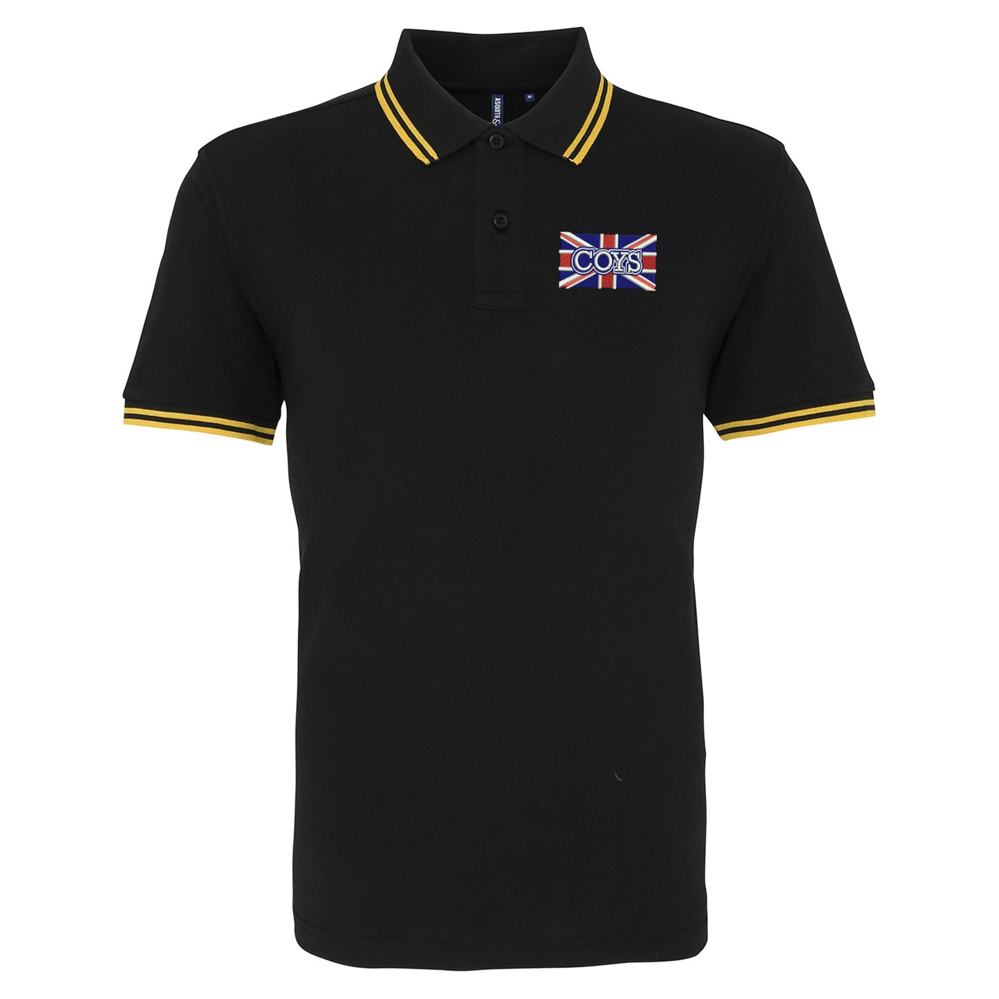 COYS Union Jack Embroidered Tipped Polo Shirt
