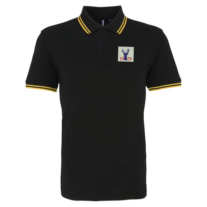 Retro Ross County 1929 Embroidered Tipped Polo Shirt