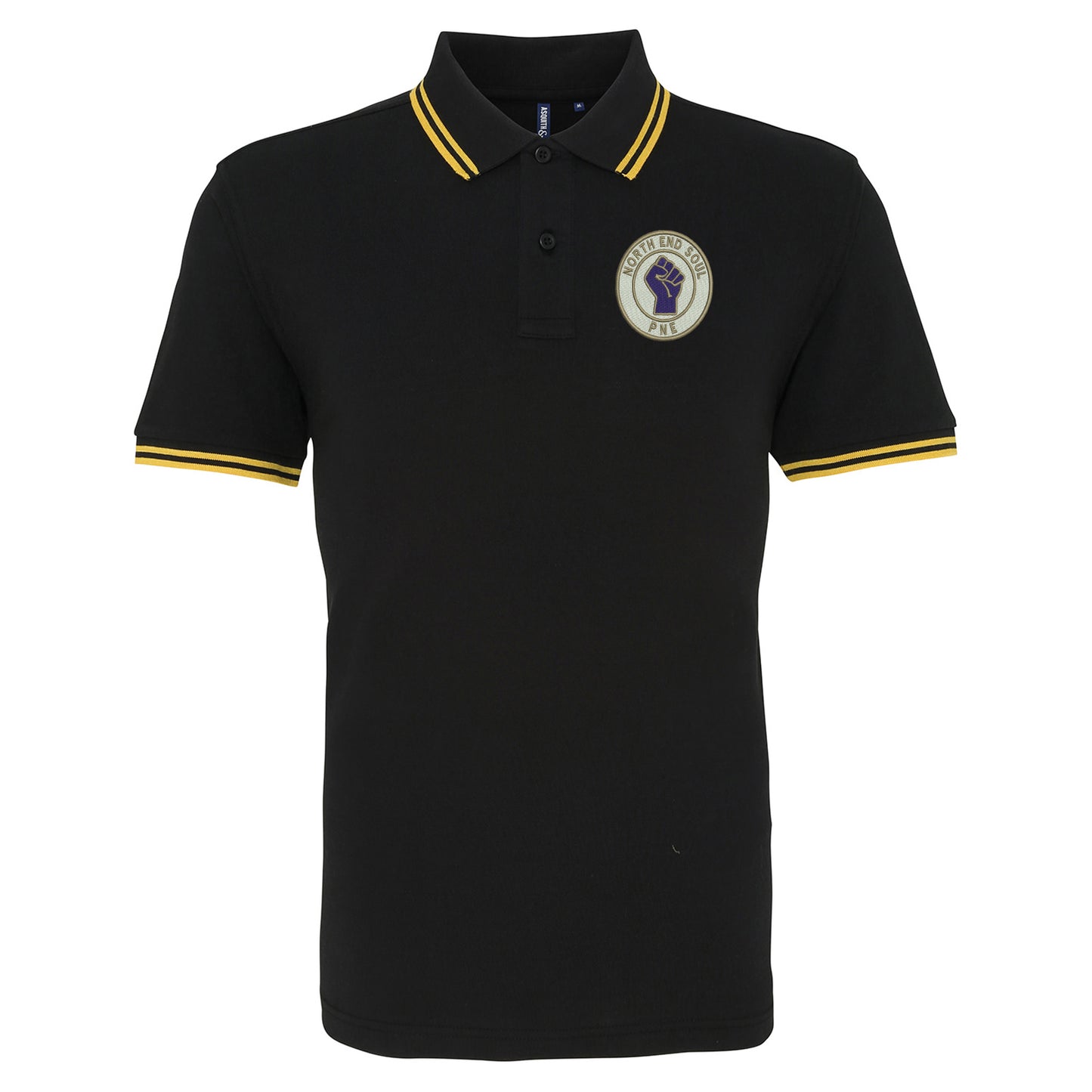 North End  Soul PNE Embroidered Tipped Polo Shirt
