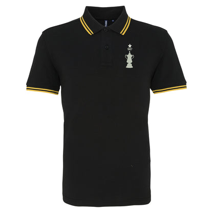 Retro Coventry FA Cup Winners Embroidered Tipped Polo Shirt
