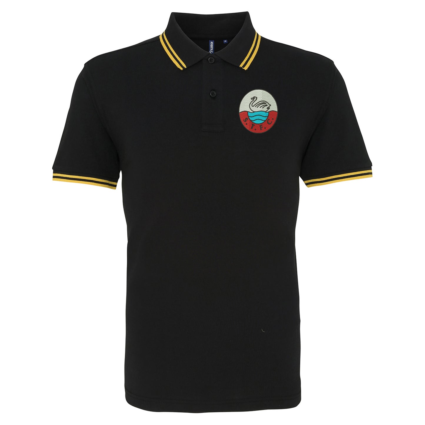Retro Swansea 1960s Embroidered Tipped Polo Shirt
