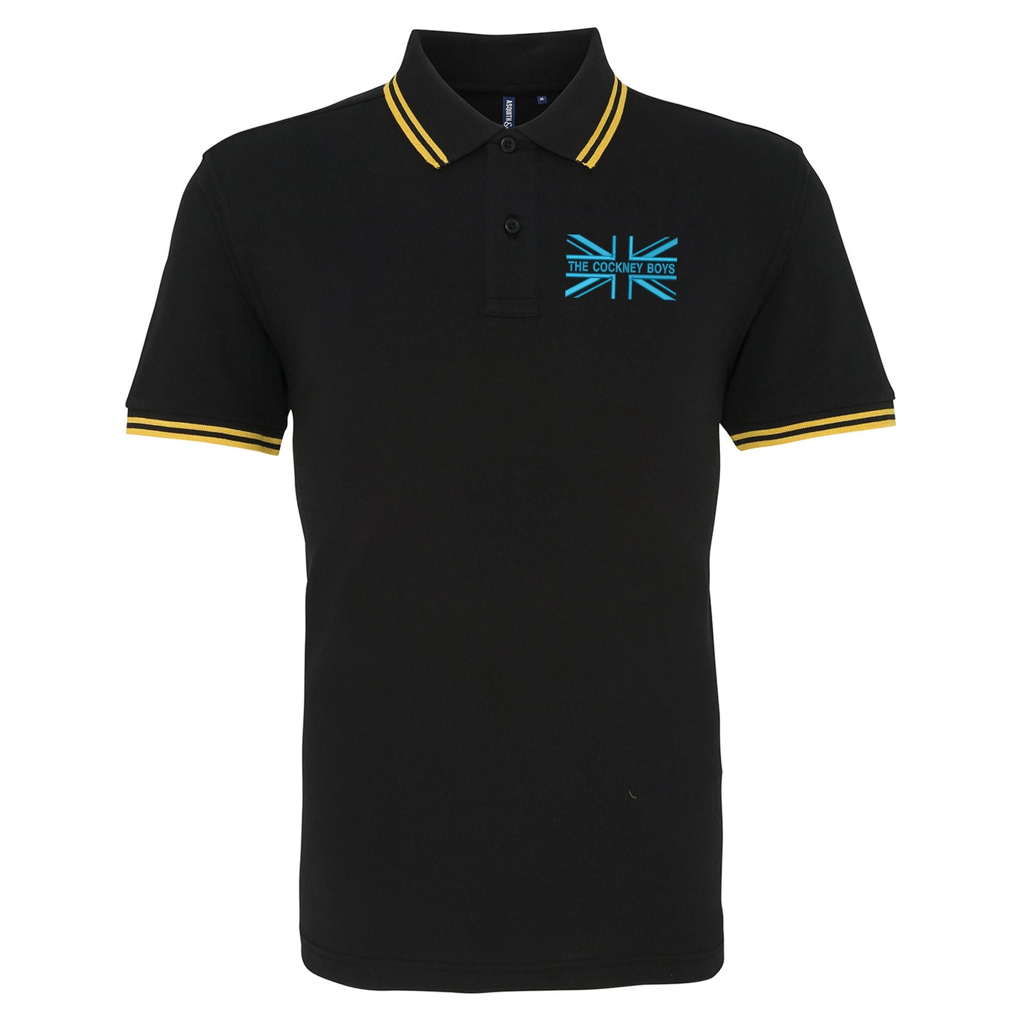The Cockney Boys Union Jack Embroidered Tipped Polo Shirt