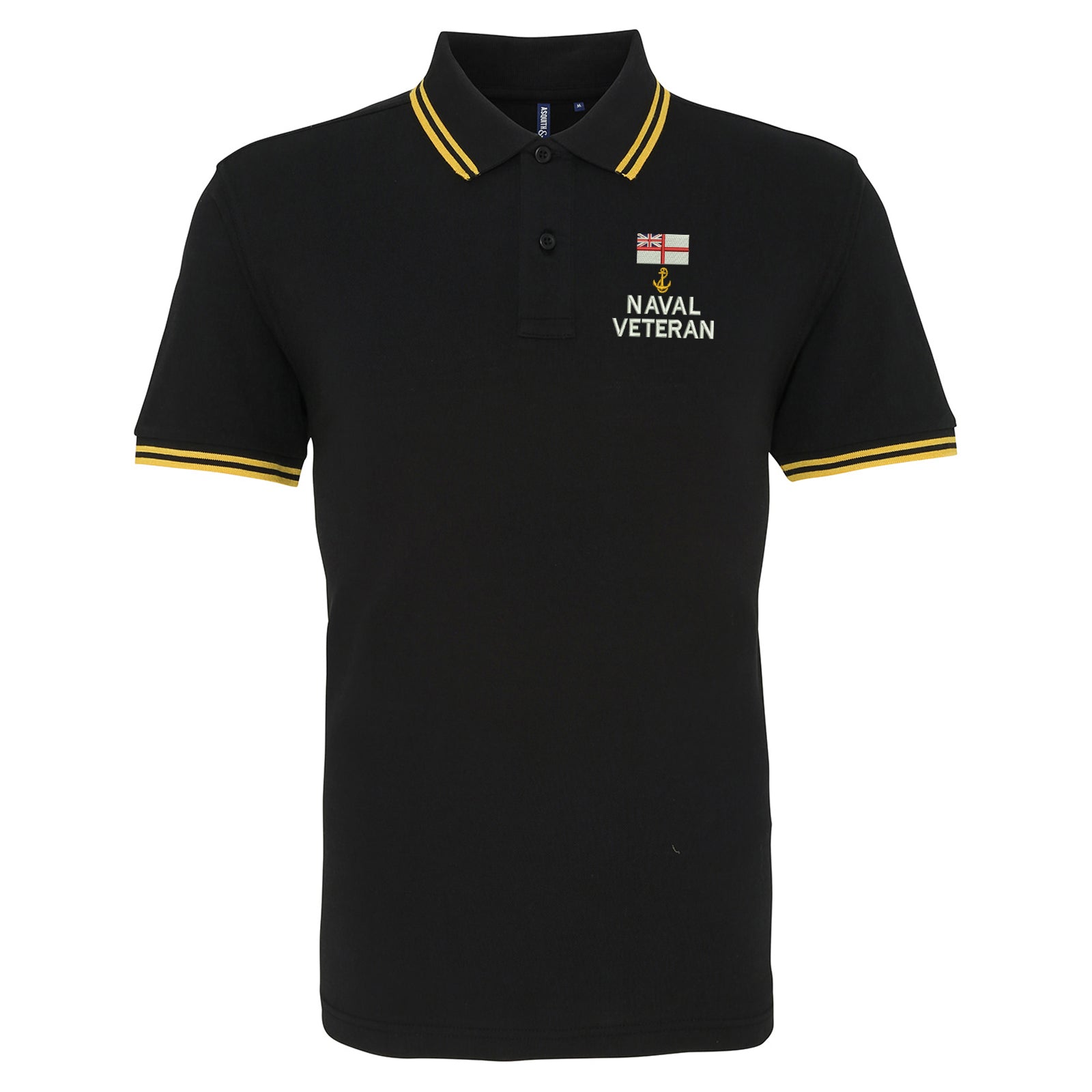 White Ensign Naval Anchor Veteran Polo Shirt