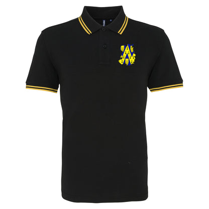Shropshire Flag Map Embroidered Tipped Polo Shirt