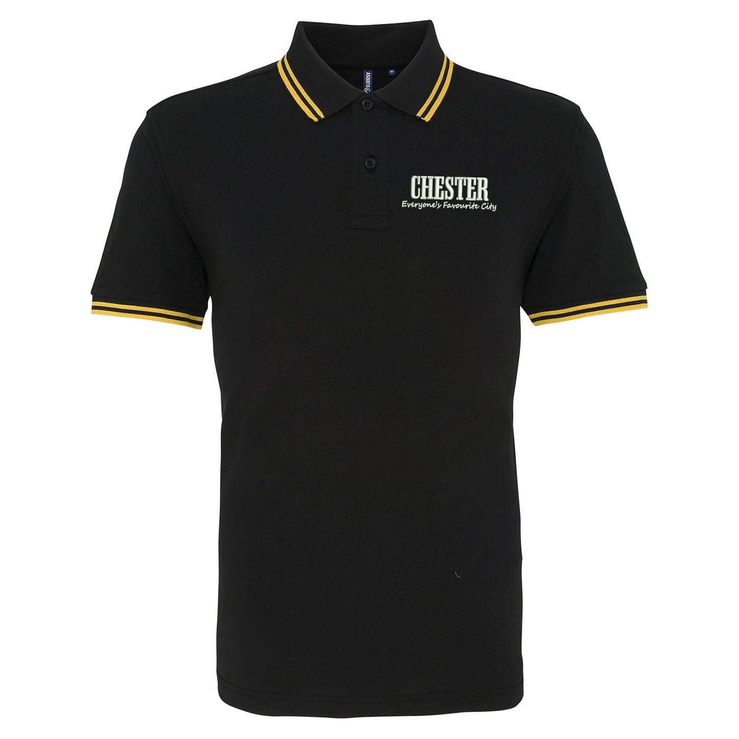 Chester Everyone's Favourite City Embroidered Tipped Polo Shirt