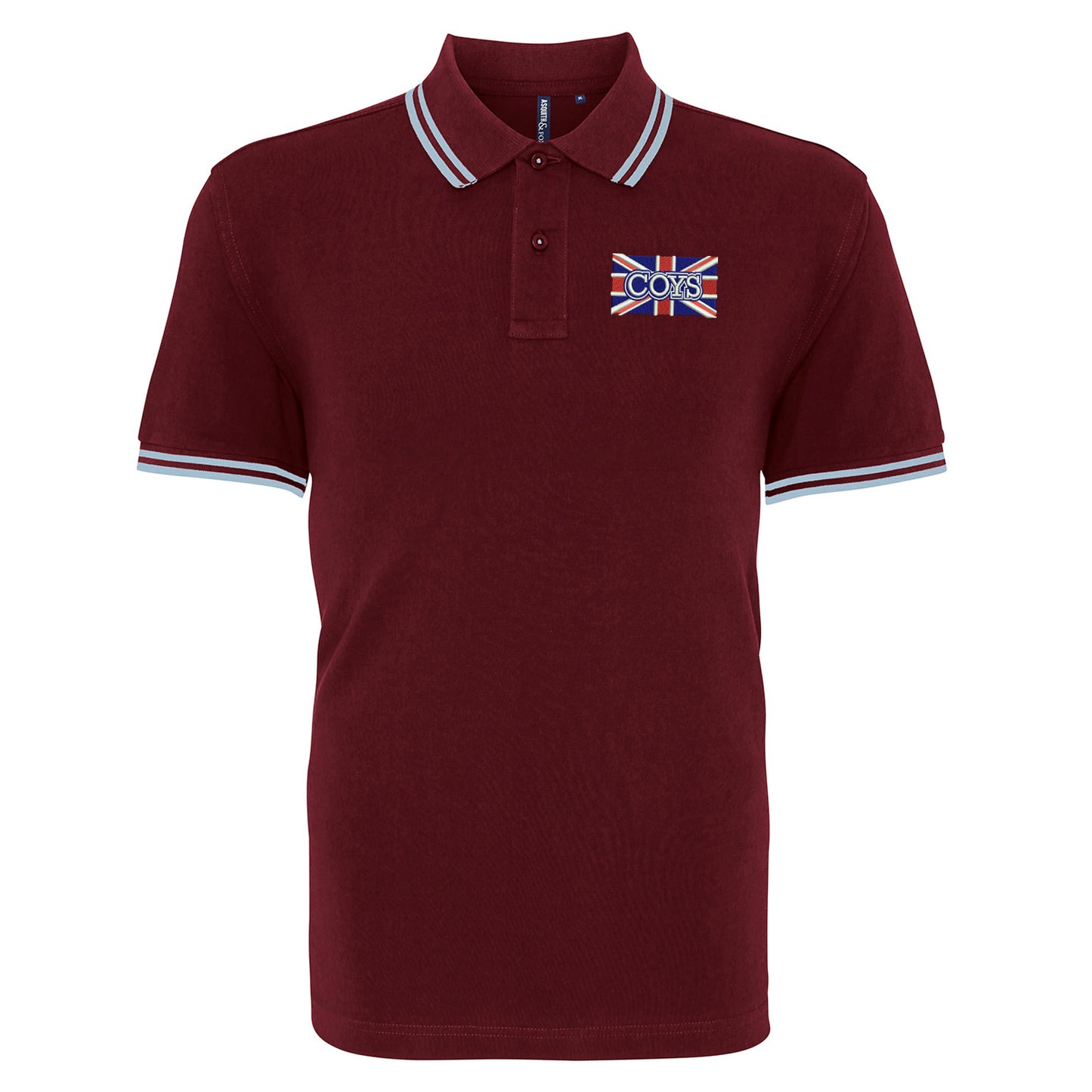 COYS Union Jack Embroidered Tipped Polo Shirt