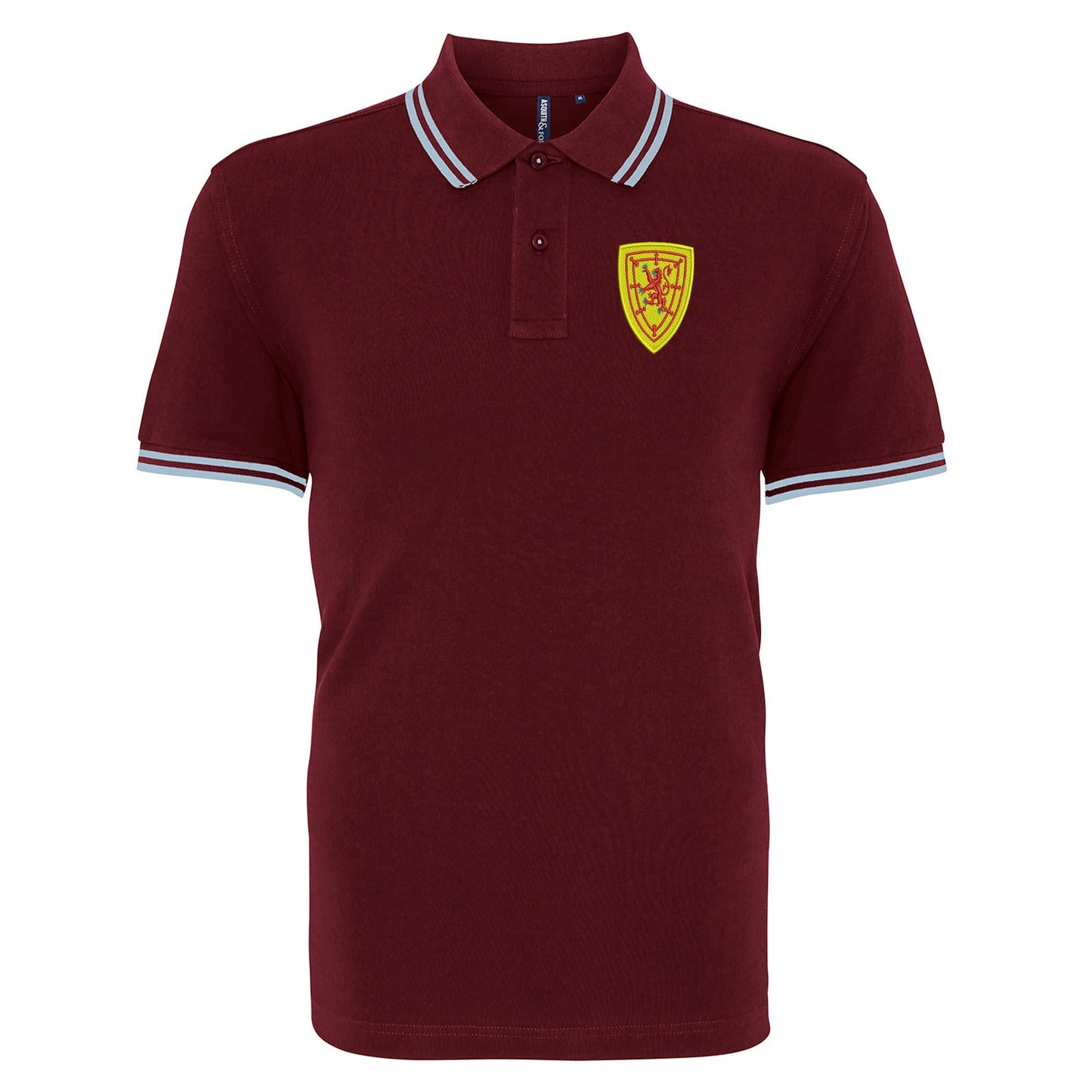 Retro Scotland 1879 Embroidered Tipped Polo Shirt