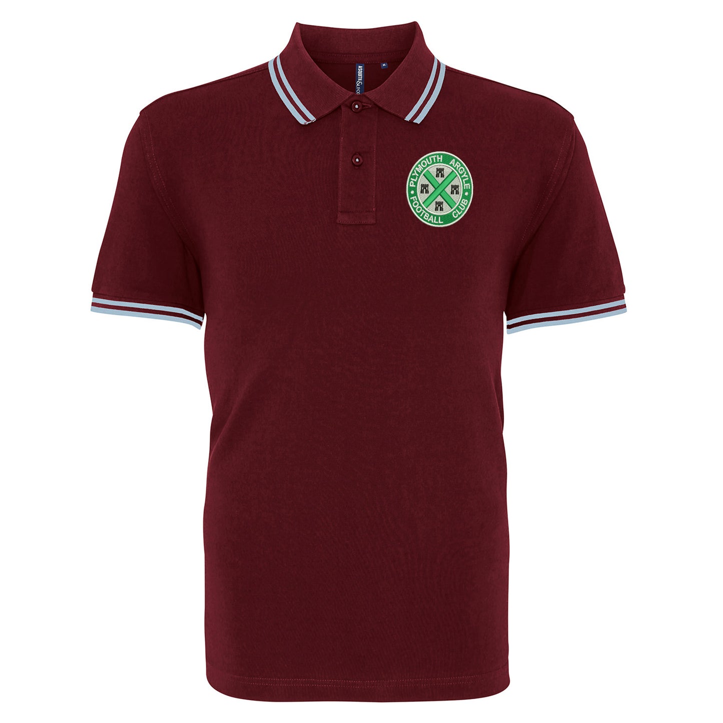 Retro Plymouth 1911 Embroidered Tipped Polo Shirt