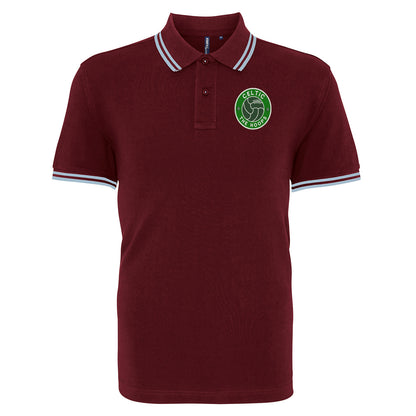 The Hoops Old School Ball Embroidered Tipped Polo Shirt