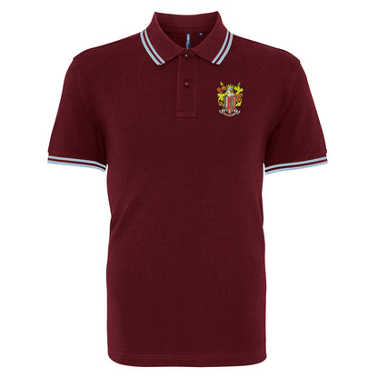 Retro Stevenage 1976 Embroidered Tipped Polo Shirt