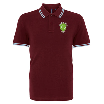 Kiss My Ace Tipped Polo Shirt