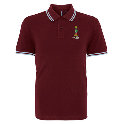 Retro Eclipse Embroidered Tipped Polo Shirt