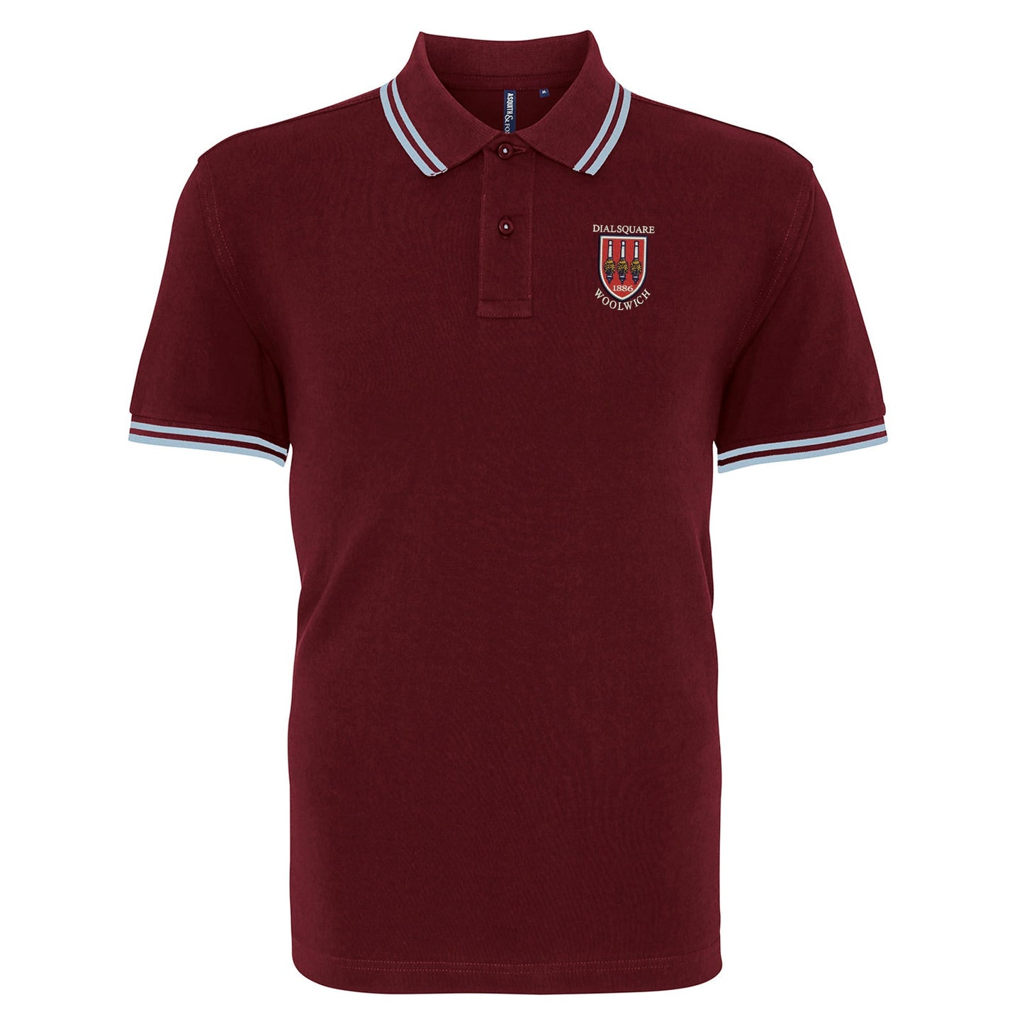 Retro Dial Square Embroidered Tipped Polo Shirt