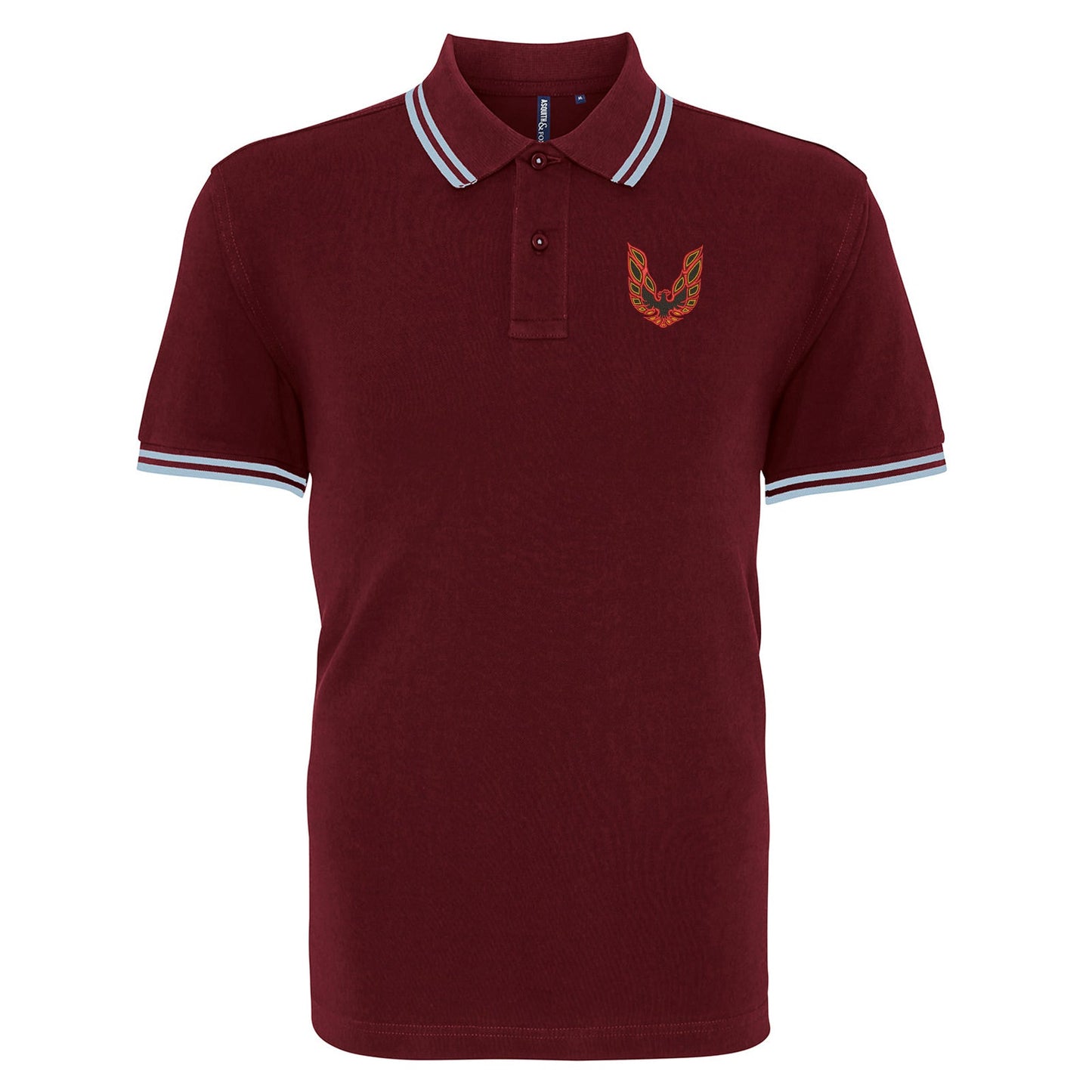 Pontiac Firebird Embroidered Tipped Polo Shirt