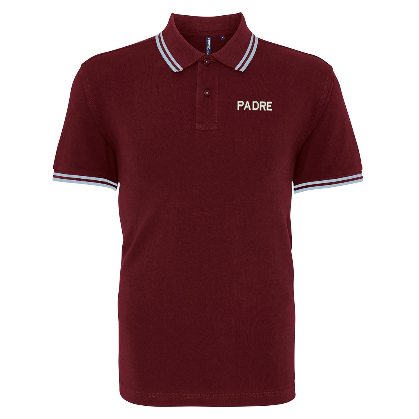 Padre Embroidered Tipped Polo Shirt